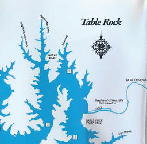 Table Rock Lake Fishing T Shirt White Long Sleeve SPF