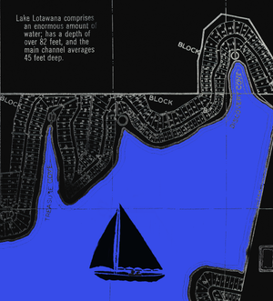 Lake Lotawana Black Map